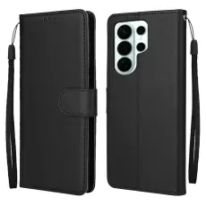 Samsung Galaxy S26 Ultra Fodral L&auml;der Svart