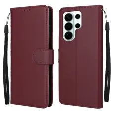 Samsung Galaxy S26 Ultra Fodral L&auml;der Vinr&ouml;d