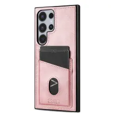 AZNS Samsung Galaxy S26 Ultra Skal Med Kortfack L&auml;der Ros&eacute;guld