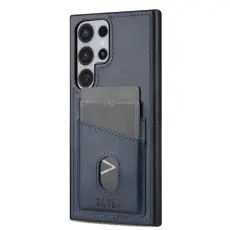 AZNS Samsung Galaxy S26 Ultra Skal Med Kortfack L&auml;der Bl&aring;