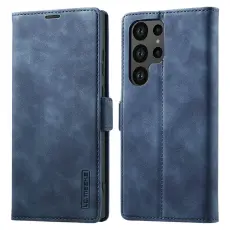 LC.IMEEKE Samsung Galaxy S26 Ultra Fodral L&auml;der Bl&aring;