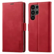 LC.IMEEKE Samsung Galaxy S26 Ultra Fodral L&auml;der R&ouml;d