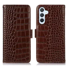 Samsung Galaxy S26 Fodral RFID &Auml;kta L&auml;der Krokodil Textur