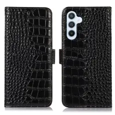 Samsung Galaxy S26 Fodral RFID &Auml;kta L&auml;der Krokodil Textur