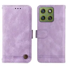 Motorola Edge 70 Fodral Skin Touch L&auml;der Lila