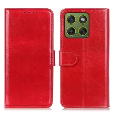 Motorola Edge 70 Fodral Crazy Horse L&auml;der R&ouml;d