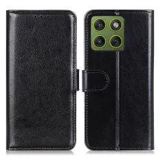 Motorola Edge 70 Fodral Crazy Horse L&auml;der Svart