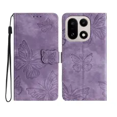 OnePlus 15 Fodral Med Fj&auml;ril Tryck Lila