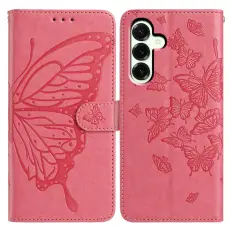 Samsung Galaxy A37 5G Fodral Med Fj&auml;ril Tryck Rosa