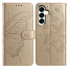 Samsung Galaxy A37 5G Fodral Med Fj&auml;ril Tryck Guld