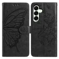 Samsung Galaxy A57 5G Fodral Med Fj&auml;ril Tryck Svart