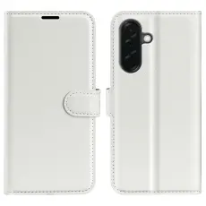 Samsung Galaxy A37 5G Fodral Litchi L&auml;der Vit