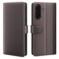 Samsung Galaxy A37 5G Fodral Premium &Auml;kta L&auml;der Brun