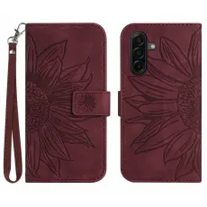 Samsung Galaxy A57 5G Fodral Solros Tryck Vinr&ouml;d