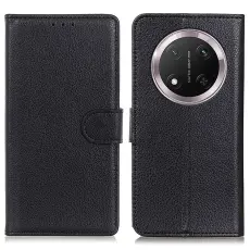 Honor Magic7 Lite Fodral Litchi L&auml;der Svart