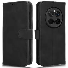 Honor Magic7 Pro Fodral L&auml;der Skin Feel Svart