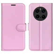 Honor Magic7 Pro Fodral Litchi L&auml;der Ljus Rosa