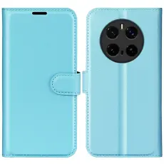 Honor Magic7 Pro Fodral Litchi L&auml;der Bl&aring;