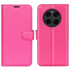 Honor Magic7 Pro Fodral Litchi L&auml;der Rosa