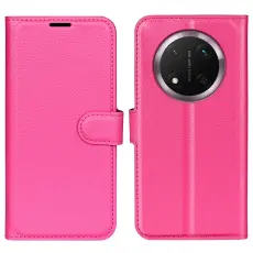 Honor Magic7 Lite Fodral Litchi L&auml;der Rosa