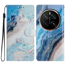 Honor Magic7 Pro Fodral Med Tryck Bl&aring; Marmor