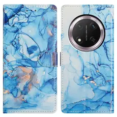 Honor Magic7 Lite Fodral Med Tryck Bl&aring; Marmor