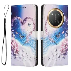 Honor Magic7 Lite Fodral Med Tryck Hj&auml;rta / Fj&auml;rilar