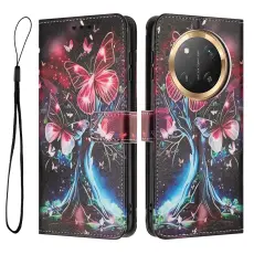 Honor Magic7 Lite Fodral Med Tryck Fj&auml;ril / Tr&auml;d