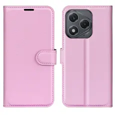 Honor 400 Smart Fodral Litchi L&auml;der Ljus Rosa