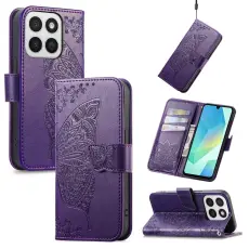 Honor 400 Smart Fodral Med Fj&auml;ril Tryck M&ouml;rk Lila