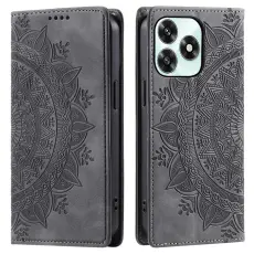 Honor X5c Plus Fodral Flip Mandala L&auml;der Gr&aring;