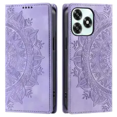 Honor X5c Plus Fodral Flip Mandala L&auml;der Lila