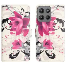 Motorola Moto G15 / G15 Power Fodral Med Tryck Lotus Blomma