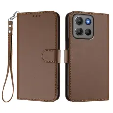 Motorola Moto G15 / G15 Power Fodral L&auml;der Brun