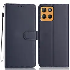 Motorola Moto G15 / G15 Power Fodral L&auml;der Bl&aring;