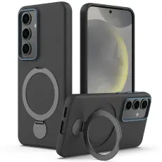 Samsung Galaxy S25 / S24 Skal MagSafe Kickstand Hybrid Svart