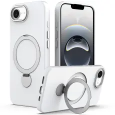 iPhone 17e / 16e Skal MagSafe Kickstand Hybrid Vit