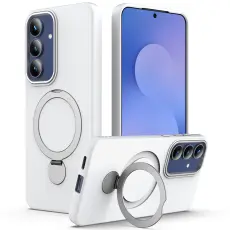 Samsung Galaxy S25 FE Skal MagSafe Kickstand Hybrid Vit