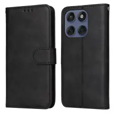 Motorola Edge 60 / 60 Pro / 60 Fusion Fodral L&auml;der Svart