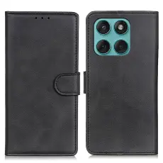 Motorola Edge 60 / 60 Fusion Fodral L&auml;der Svart