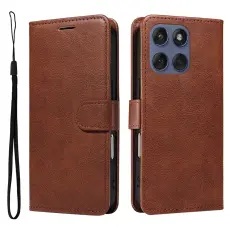 Motorola Edge 60 / 60 Pro / 60 Fusion Fodral L&auml;der Brun