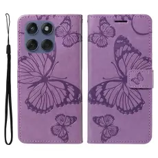 Motorola Edge 60 / 60 Pro / 60 Fusion Fodral Fj&auml;ril Tryck Lila