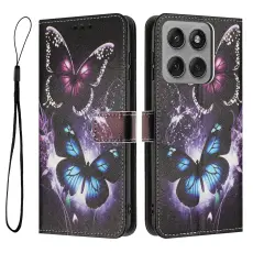 Motorola Edge 60 Pro Fodral Med Tryck Fj&auml;rilar