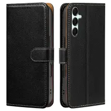 Samsung Galaxy A27 Pl&aring;nboksfodral L&auml;der Svart