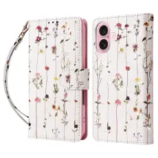 iPhone 17 Fodral RFID L&auml;der Sm&aring; Blommor