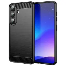 Samsung Galaxy S26 Skal Borstad St&aring;l Textur Svart