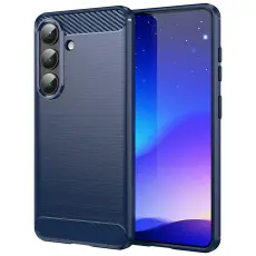 Samsung Galaxy S26 Skal Borstad St&aring;l Textur Bl&aring;