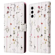 Samsung Galaxy S26 Plus Fodral RFID L&auml;der Sm&aring; Blommor