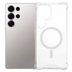 Galaxy S26 Ultra Skal MagSafe Shockproof Hybrid Transparent