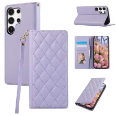 Samsung Galaxy S26 Ultra Fodral RFID Rhombus L&auml;der Lila